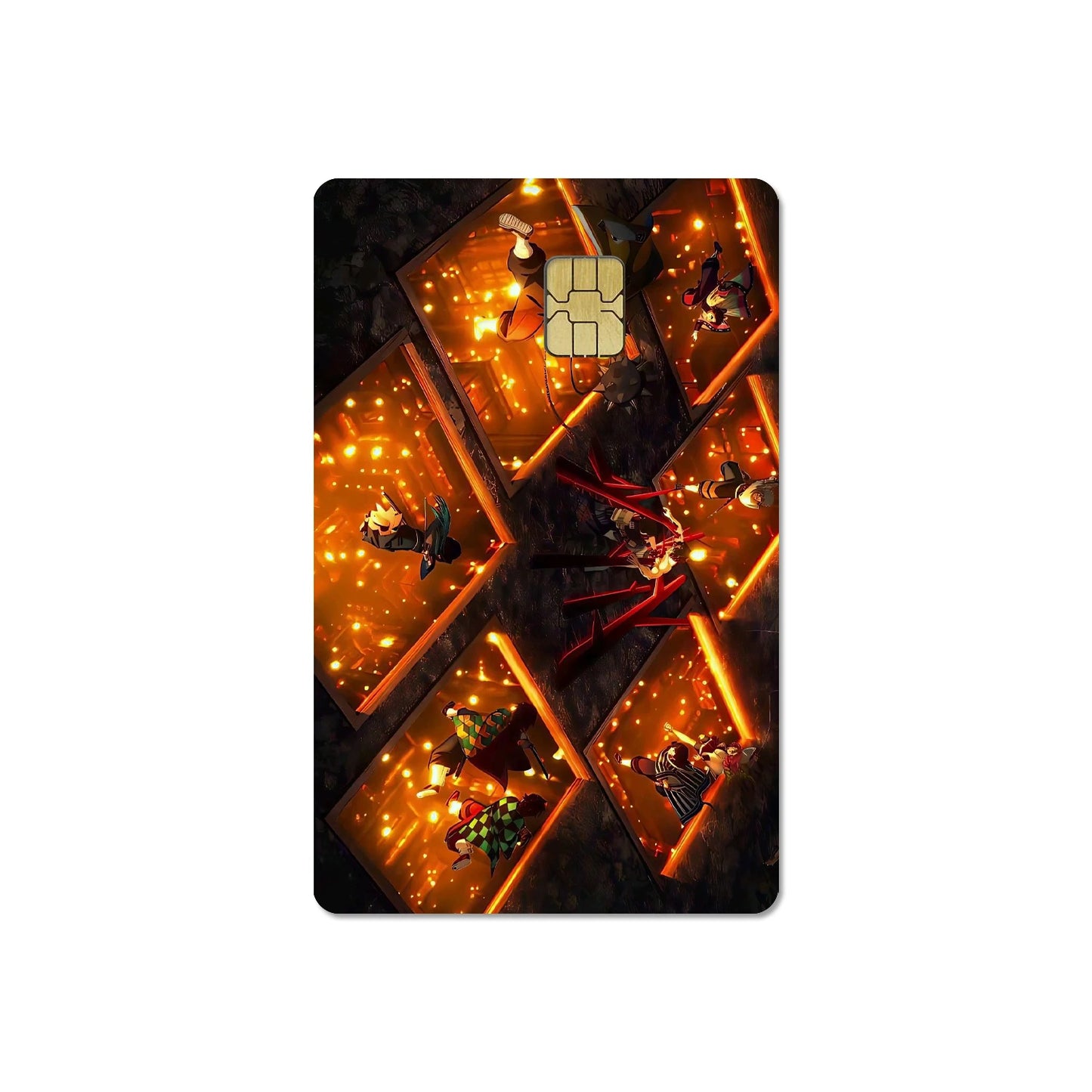 귀멸의 칼날 스티커 카드 필름 커버(소형칩)