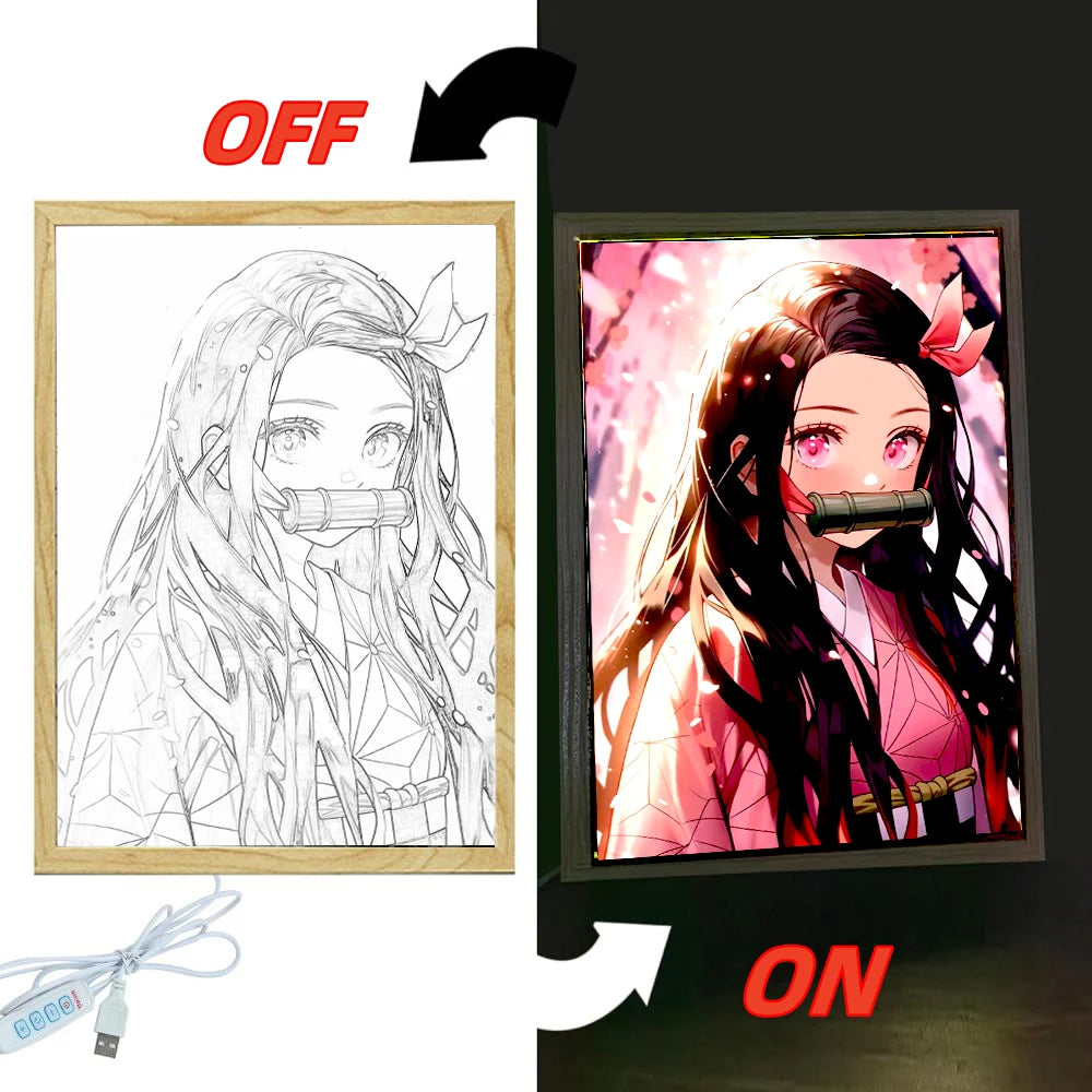 🌙 귀멸의 칼날 페인팅 램프