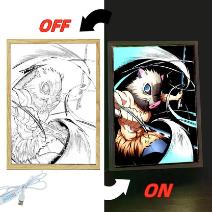 🌙 귀멸의 칼날 페인팅 램프