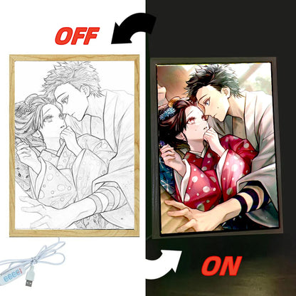 🌙 귀멸의 칼날 페인팅 램프