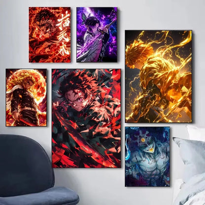 [미니소] 클래식 귀멸의 칼날 캔버스 포스터