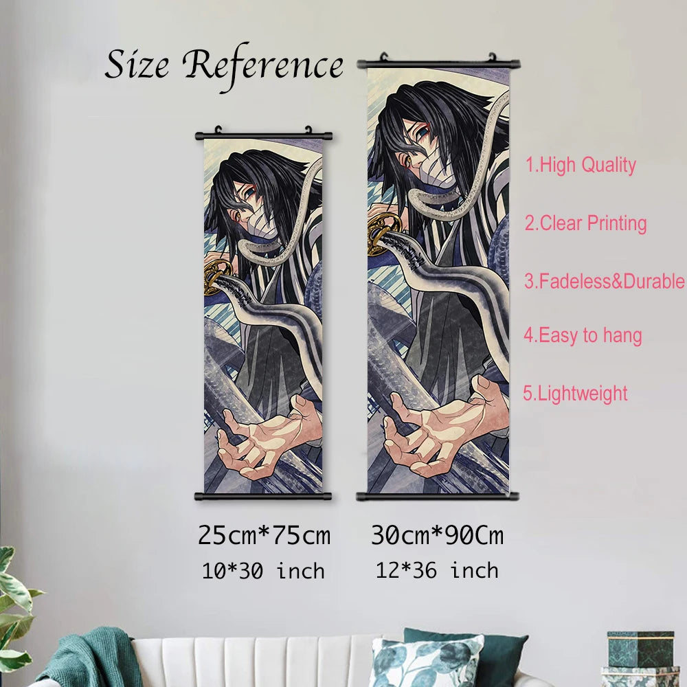 귀멸의 칼날 캐릭터 캔버스 포스터