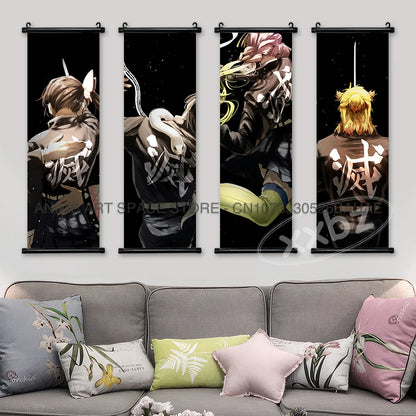 반다이 귀멸의 칼날 벽장식 포스터 (애니 캐릭터 인테리어 / 홈데코)