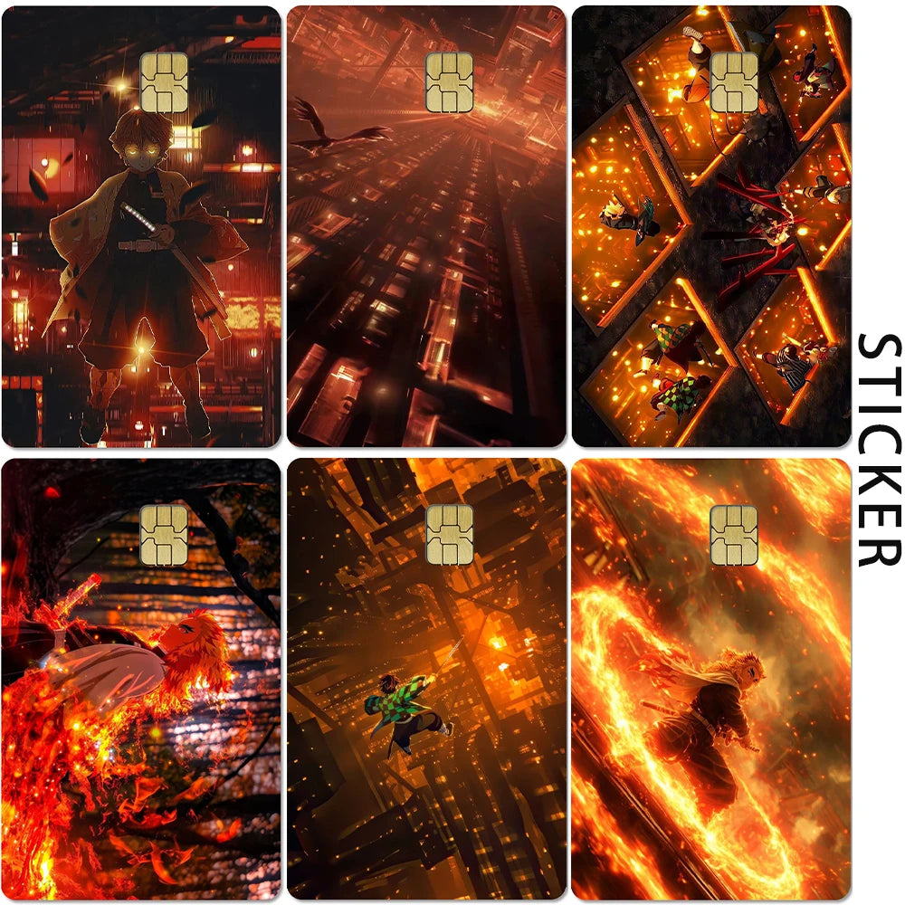 귀멸의 칼날 스티커 카드 필름 커버 (무한성편)