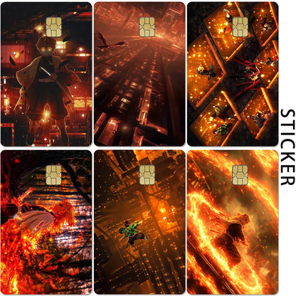 귀멸의 칼날 스티커 카드 필름 커버 (무한성편)