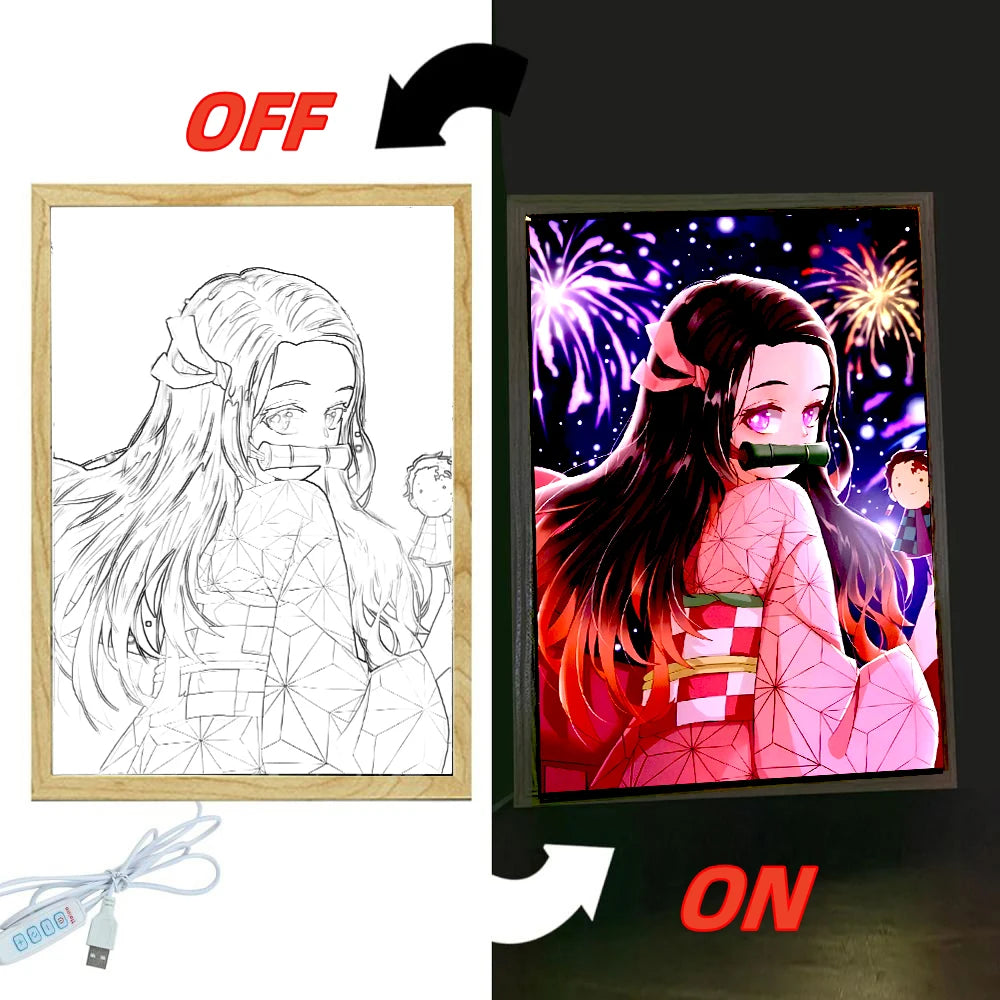 🌙 귀멸의 칼날 페인팅 램프