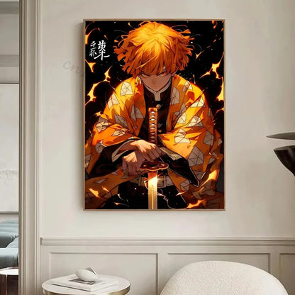 [미니소] 클래식 귀멸의 칼날 캔버스 포스터