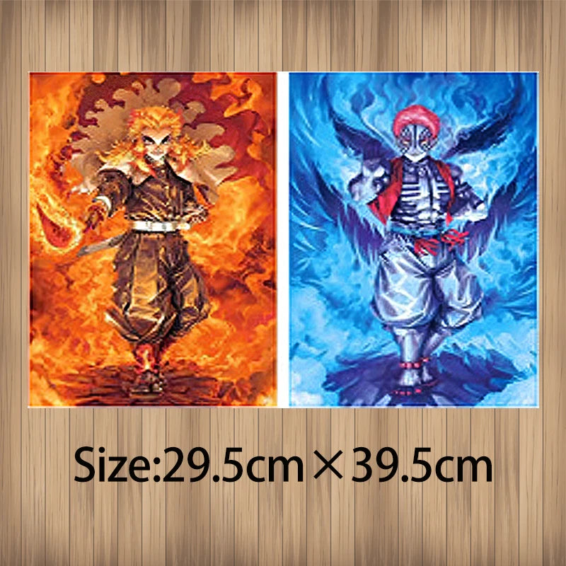 🖼️ 귀멸의 칼날 3D 입체 변환 포스터 렌고쿠/아카자 ver.2