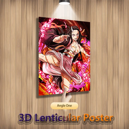 🖼️ 귀멸의 칼날 3D 입체 변환 포스터 네즈코/탄지로/젠이츠 ver.2