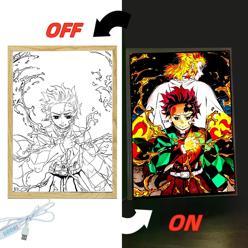 🌙 귀멸의 칼날 페인팅 램프