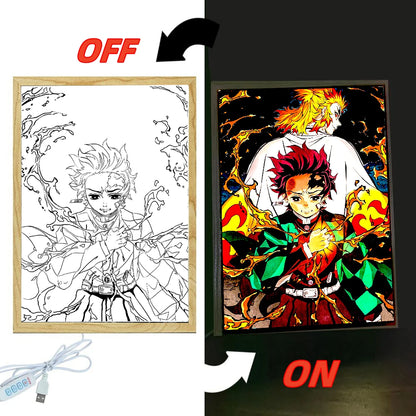 🌙 귀멸의 칼날 페인팅 램프