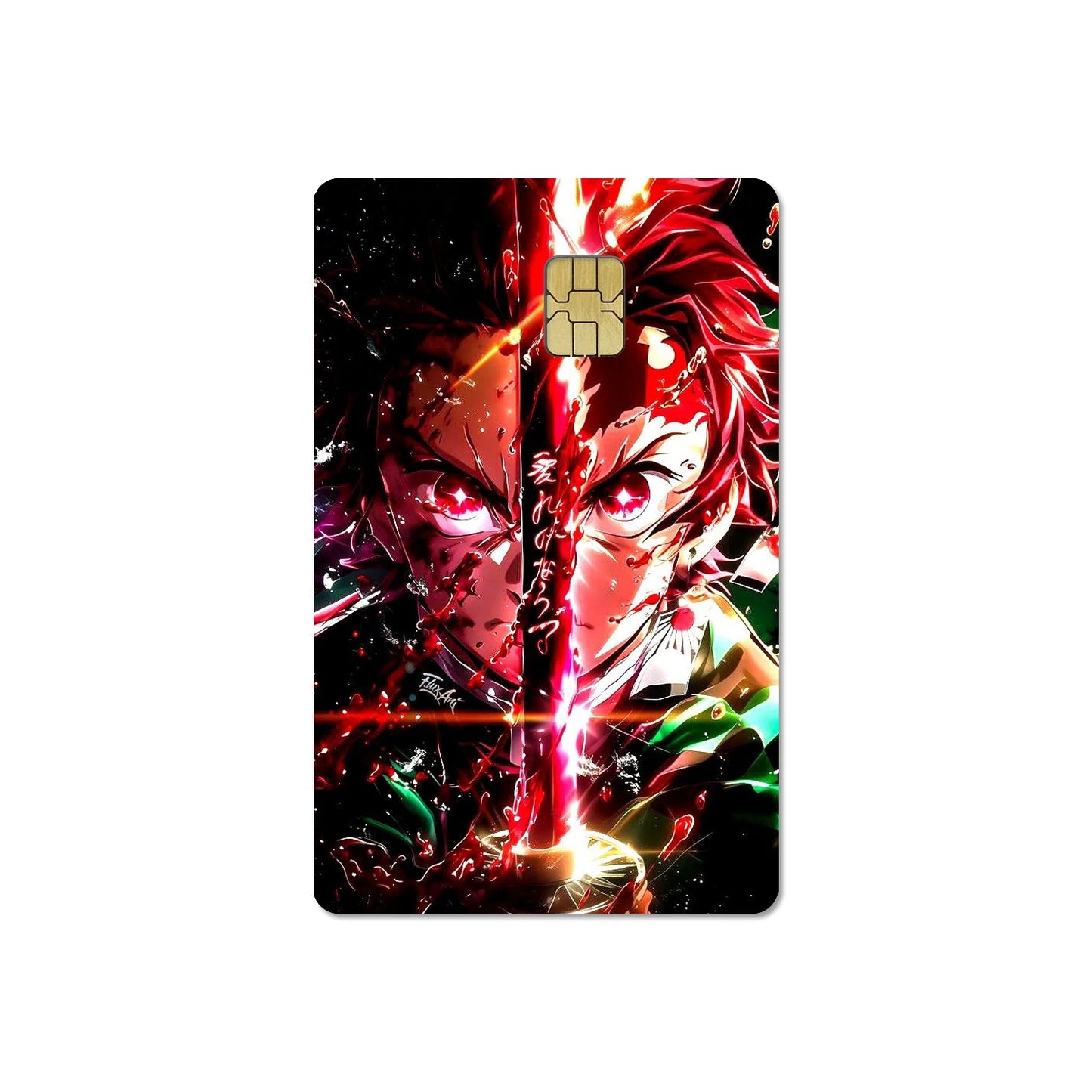 귀멸의 칼날 스티커 카드 필름 커버(소형칩)