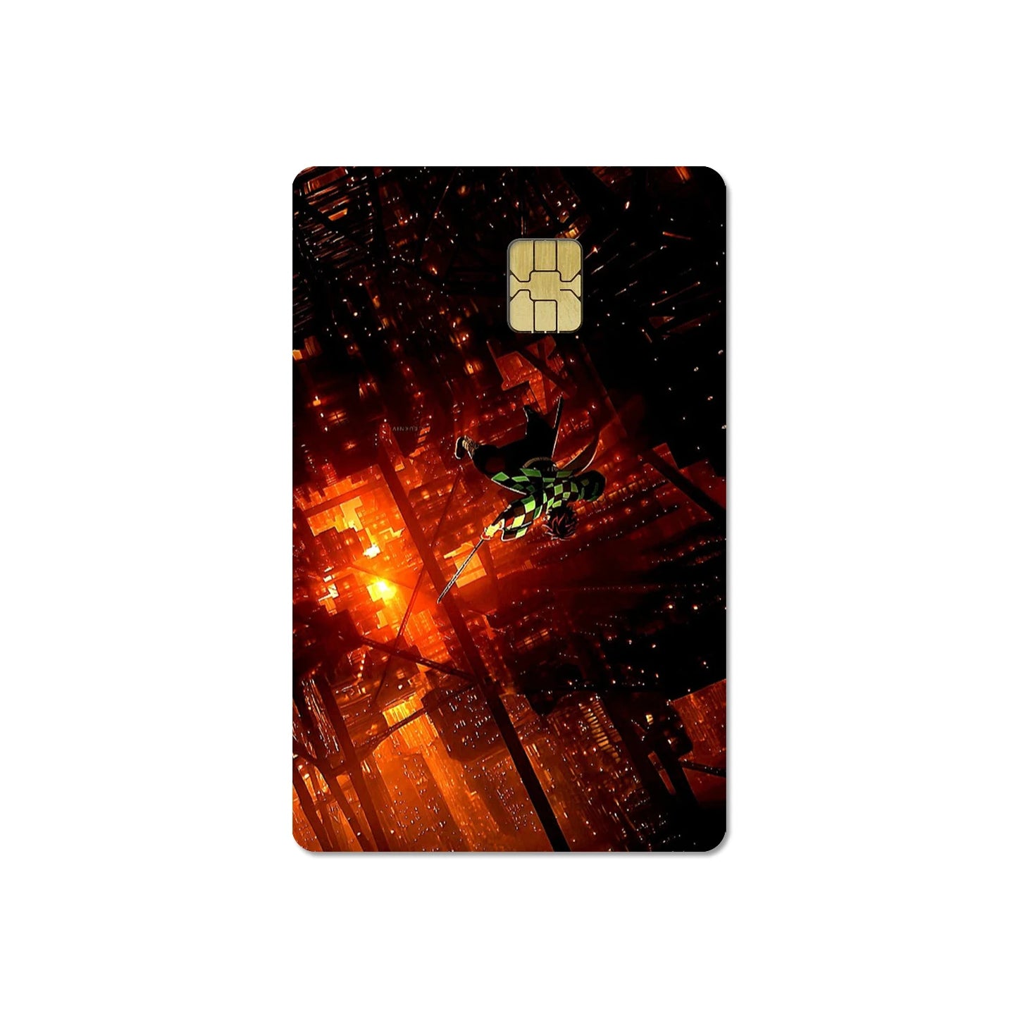 귀멸의 칼날 스티커 카드 필름 커버(소형칩)