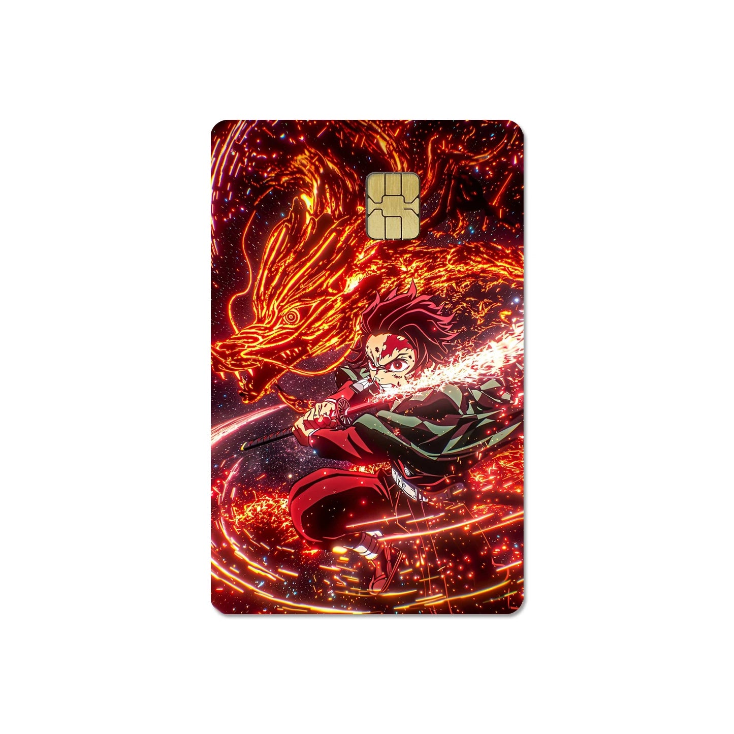 귀멸의 칼날 스티커 카드 필름 커버(소형칩)